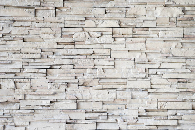 white bricks covering a modern decorative office wall