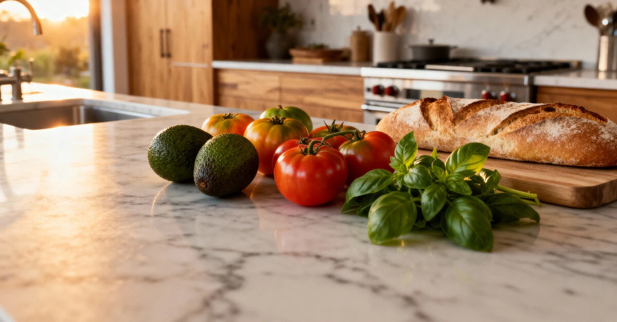 Image showcasing 6 Best Countertop Side Splashes For Apartment Kitchens